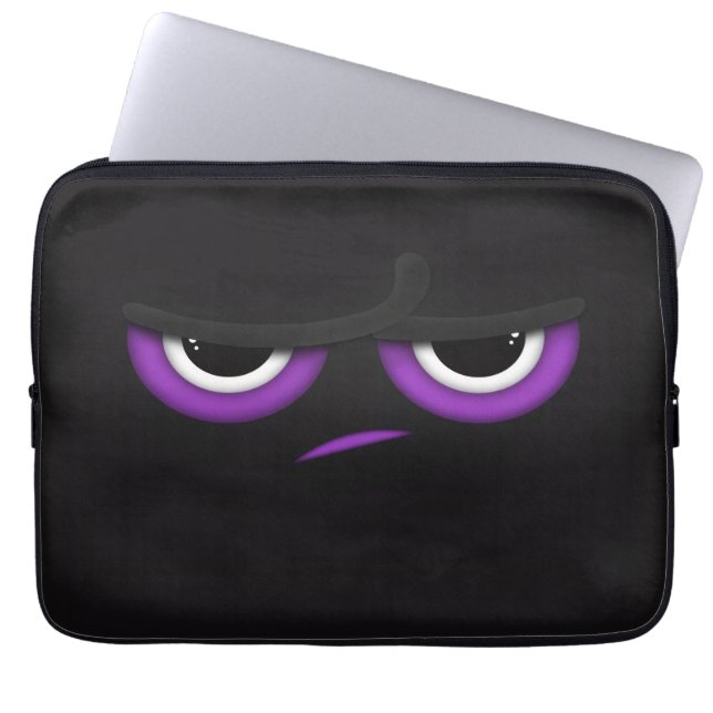 Capa Para Notebook Ninja zangado preto (Frente)