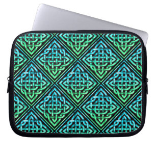 Capa Para Notebook Nó Celta - Azul Diamante Verde
