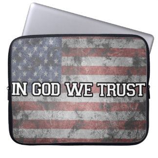 Capa Para Notebook "No deus nós confiamos" a bolsa de laptop da