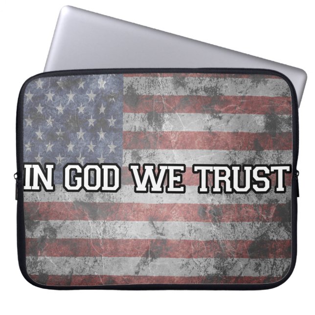 Capa Para Notebook "No deus nós confiamos" a bolsa de laptop da (Frente)