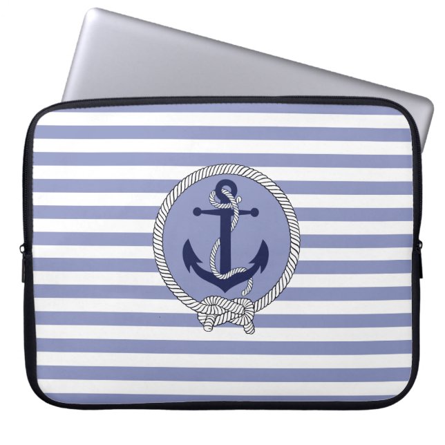 Capa Para Notebook Nó/faixas de ancoragem/náutica do mar (Frente)