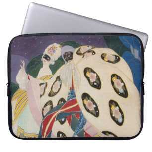 Capa Para Notebook NOCTURNE COM MASKS / Art Deco Venetian Mascarada