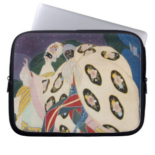 Capa Para Notebook NOCTURNE COM MASKS / Art Deco Venetian Mascarada