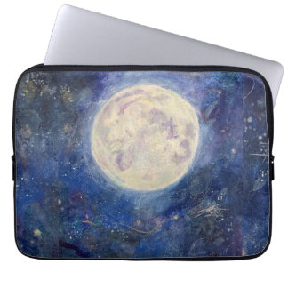 Capa Para Notebook Noite de céu brilhante de lua cheia Maureen Girard