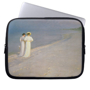 Capa Para Notebook Noite do verão na praia do sul de Skagen