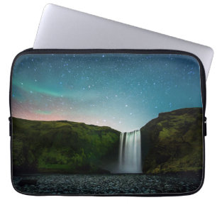 Capa Para Notebook Noite em Skógafoss