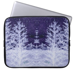Capa Para Notebook Noite nevando do inverno