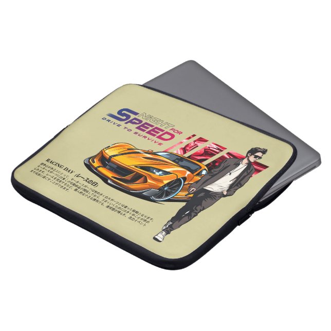 Capa Para Notebook Noite pela velocidade | 15" (Frente Topo)