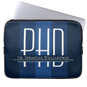 Capa Para Notebook Nome Blue Graduation PhD