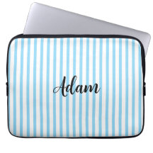 Nome com Listra Azul e Branco Personalizado