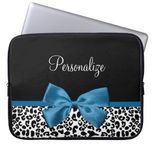 Capa Para Notebook Nome da Menina Leopard Impressão Bonito Cobalt Bl