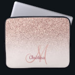 Capa Para Notebook Nome de cinza Dourada Glitter Glitter de Rosa pers<br><div class="desc">Glitter Glitter Dourado Glitter Sparkles Nome da capa do computador personalizado. Um gabinete rosa moderno, elegante e personalizado com nome e monograma moderno em um brilho na moda faux rosa ombre e um bloco cor-de-rosa pincel pastel. Esta imagem impressa bonito e elegante é feminina, vírgula, na moda e luxuosa. Esta...</div>
