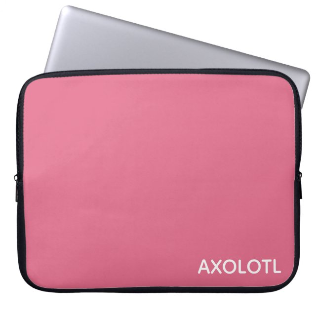 Capa Para Notebook Nome de cor rosa Axolotl (Frente)