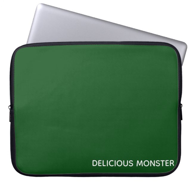 Capa Para Notebook Nome de cor verde do Monster delicioso (Frente)
