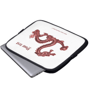 Capa Para Notebook Nome de Dragão Chinês Personalizado Design de Fant