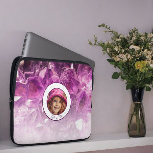 Capa Para Notebook Nome de Fotografia Personalizado Cristais de Ombre