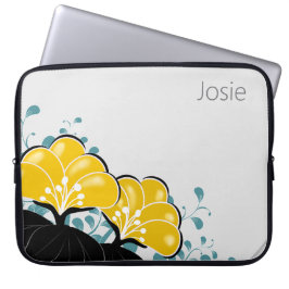 Capa Para Notebook Nome do Adicionar Camellias do Ouro Elegante