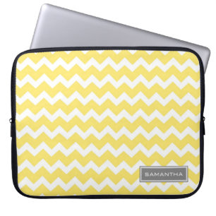 Capa Para Notebook Nome do costume de Chevron do limão do laptop