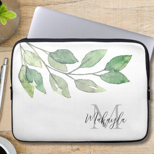 Capa Para Notebook Nome do Monograma Moleridade Verde