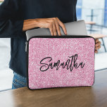 Capa Para Notebook Nome do Script do Pincel da Lista de rosas claro<br><div class="desc">Crie a sua própria brilho de luxo rosa pálido com nome ou monograma. Personalize o estilo e o tamanho da caligrafia do script de pincel. Há outros estilos de fonte no sistema. Mover,  duplicar ou eliminar o gráfico de faísca faux.</div>