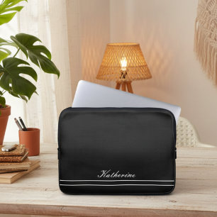 Capa Para Notebook Nome do Script Minimalista Meia-Noite