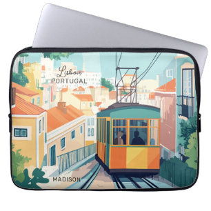 Capa Para Notebook Nome e texto personalizados Lisboa Portugal