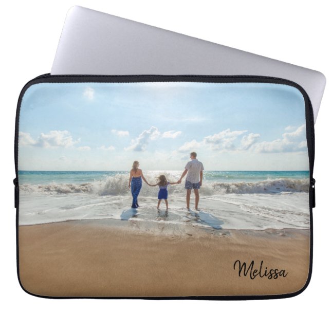 Capa Para Notebook Nome Monograma Foto (Frente)