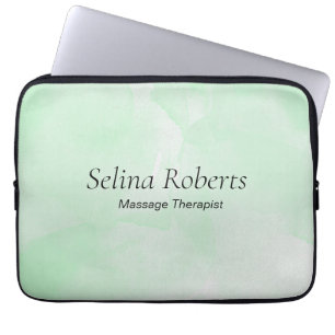 Capa Para Notebook Nome personalizado aquarela verde