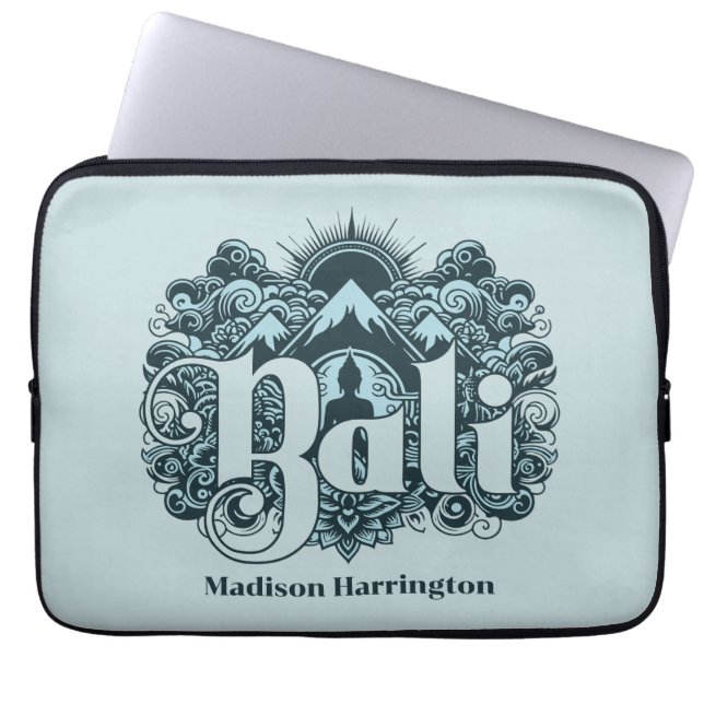 Capa Para Notebook Nome Personalizado Bali (Frente)