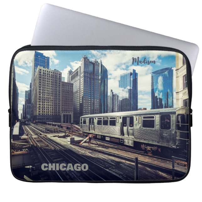 Capa Para Notebook Nome personalizado Chicago EUA (Frente)