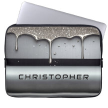 Nome Personalizado Com Metal Líquido Gotejando