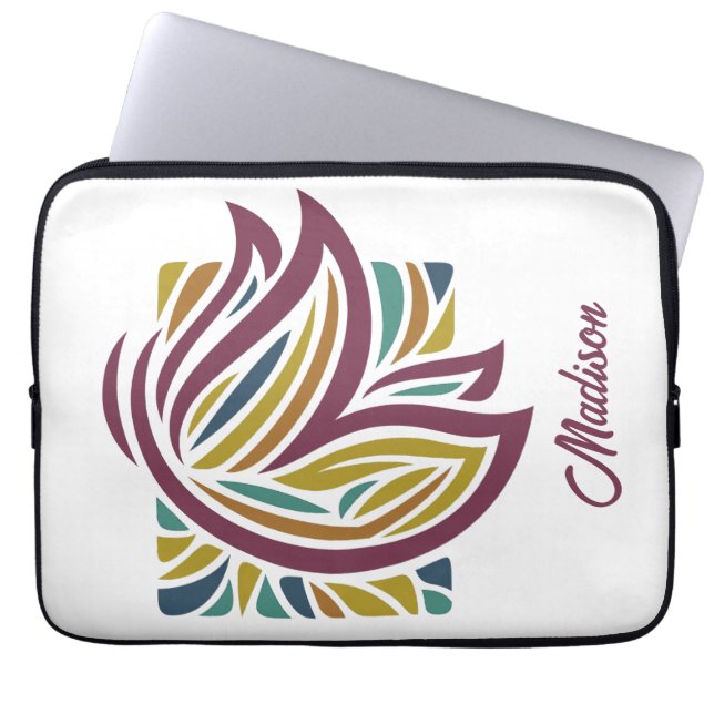 Capa Para Notebook Nome Personalizado da Borboleta Estilizada (Frente)
