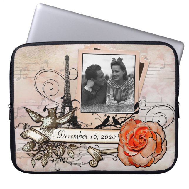 Capa Para Notebook Nome personalizado da FOTO bolsa de laptop do tema (Frente)