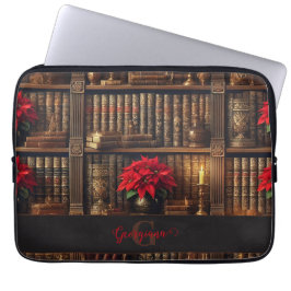 Capa Para Notebook Nome Personalizado Dark Academia Poinsettia Booksh
