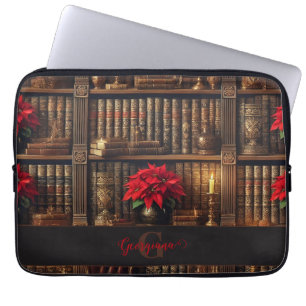 Capa Para Notebook Nome Personalizado Dark Academia Poinsettia Booksh