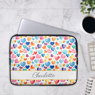 Capa Para Notebook Nome Personalizado de Amor Cuto Colorido de Cor d'