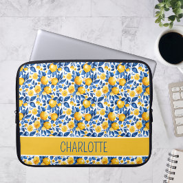 Capa Para Notebook Nome Personalizado de Fruta Tropical Padrão de Lim