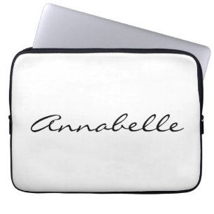 Capa Para Notebook Nome Personalizado de Script Manuscrito Branco Ele