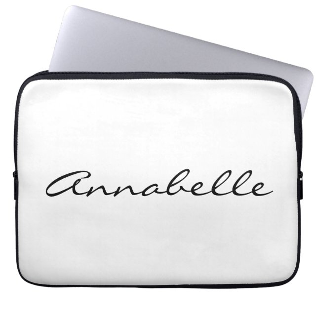 Capa Para Notebook Nome Personalizado de Script Manuscrito Branco Ele (Frente)