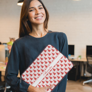 Capa Para Notebook Nome Personalizado do Padrão da Árvore de Natal