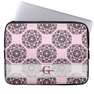 Capa Para Notebook Nome personalizado Dusky Rosa Cherry Blossom Dot M