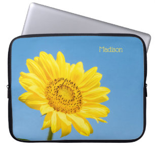 Capa Para Notebook Nome personalizado Girassol