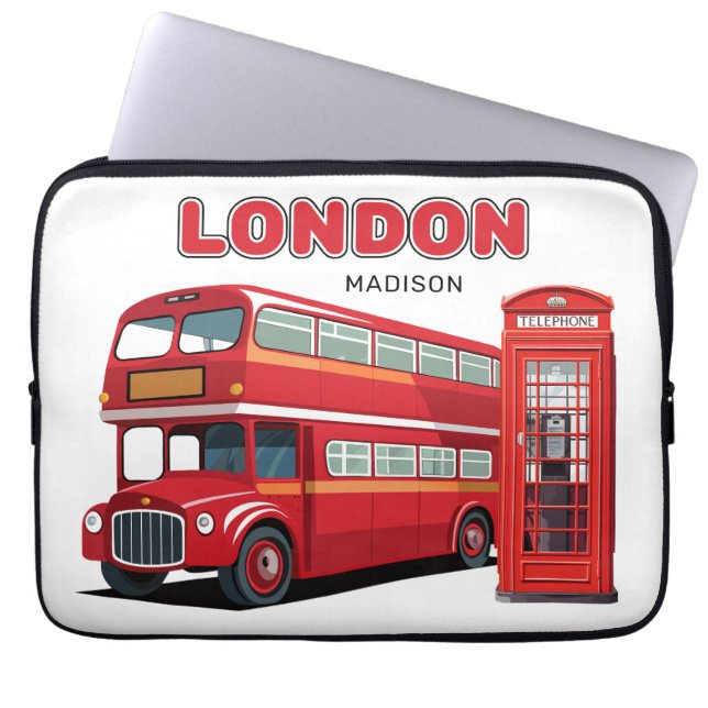 Capa Para Notebook Nome Personalizado Londres Inglaterra (Frente)