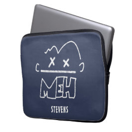 Capa Para Notebook Nome Personalizado Meh Engraçado Face Emoji