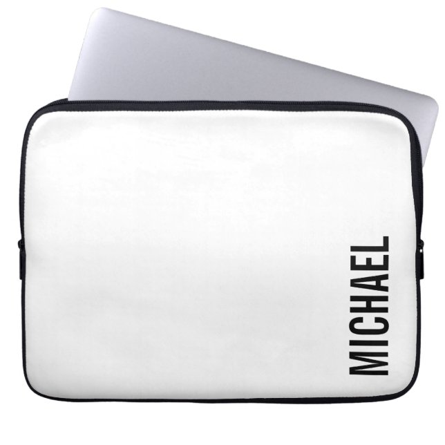 Capa Para Notebook Nome Personalizado Mínimo Moderno (Frente)