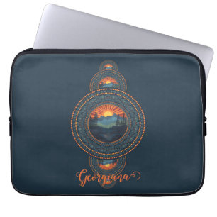 Capa Para Notebook Nome Personalizado Vintage Wilderness Mandala Orna