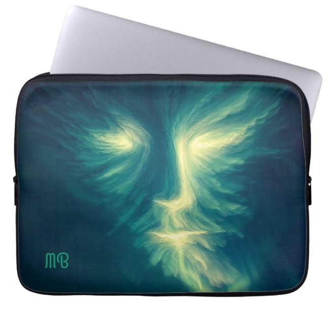 Capa Para Notebook Northern Lights Spirit Face Cosmic Sky Art (Frente)