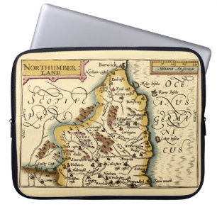 Capa Para Notebook Northumberland County England Antigo Mapa Antiquár