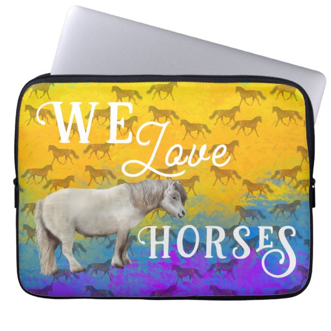 Capa Para Notebook Nós amamos cavalos (Frente)