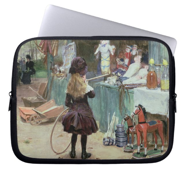 Capa Para Notebook Nos jardins de Champs-Elysees, c.1897 (gouache (Frente)